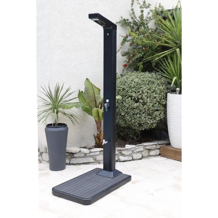 Soporte de ducha solar UBBINK - Reserva de agua de 20 litros - Teca 1 Soporte de ducha solar UBBINK - Reserva de agua de 20 litros - Teca 1