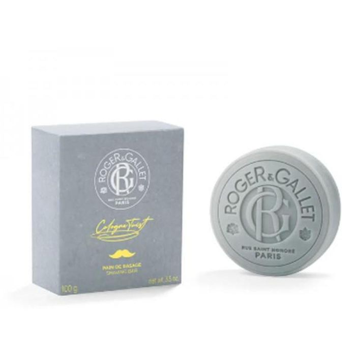 Roger & Gallet Barra de Afeitado COLOGNE TWIST 100g con Aceite Almendra Dulce y Salvia - Afeitado Suave Piel Sensible