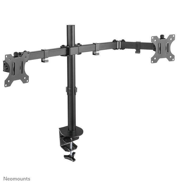 Neomounts Full Motion Dual Desk Mount (Clamp & Grommet) For Two 10-32" Monitor Screens, Height Adjustable - Black 3 Neomounts Full Motion Dual Desk Mount (Clamp & Grommet) For Two 10-32" Monitor Screens, Height Adjustable - Black 3