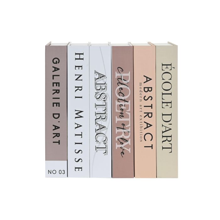 Caja Libro Basicos DKD Home Decor Multicolor 4.2 x 26.5 x 17 cm (6 Unidades) 2