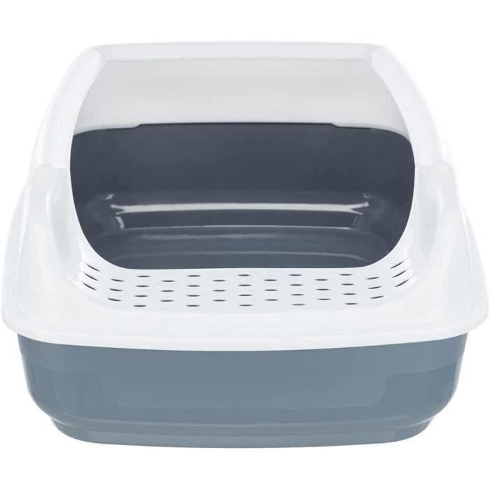 TRIXIE Caja de arena Delio - Borde - 38 × 20 × 50 cm - Estampado gris y blanco 2 TRIXIE Caja de arena Delio - Borde - 38 × 20 × 50 cm - Estampado gris y blanco 2