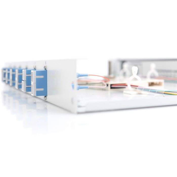 DIGITUS LWL Spleißbox 1HE bestückt 6x SC DX OS2 grau 5