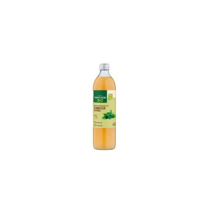 SANTIVERI Kombucha Original Bio 500ml - Bebida Fermentada de Té, Apta para Veganos y Sin Conservantes