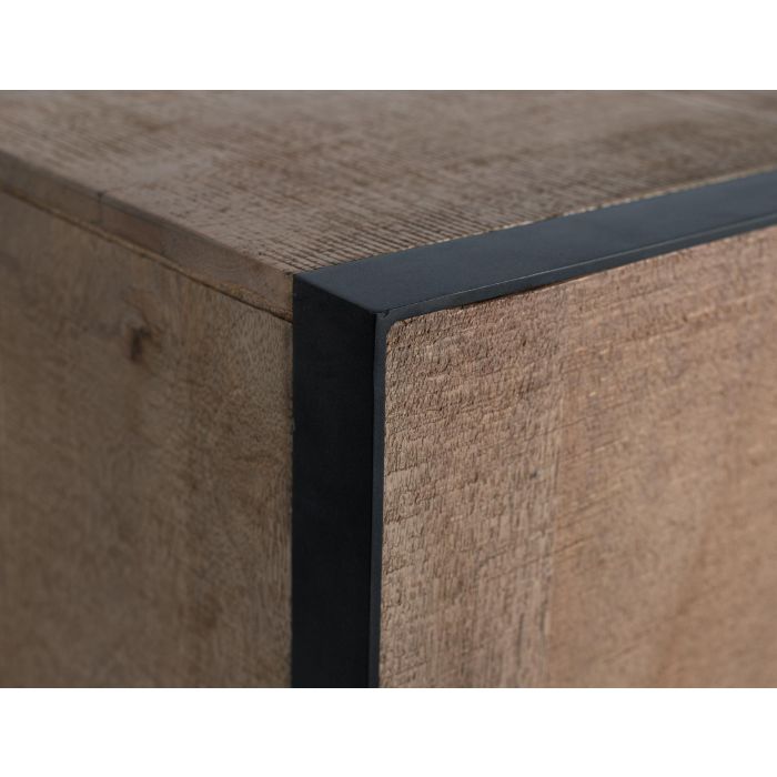 GINER Y COLOMER Aparador 3 Puertas Madera de Mango 150 cm Natural Industrial 5