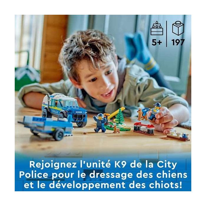 Lego Juego de Construcción City Entrenamiento Móvil Perros Policía 197 piezas, +5 años 5