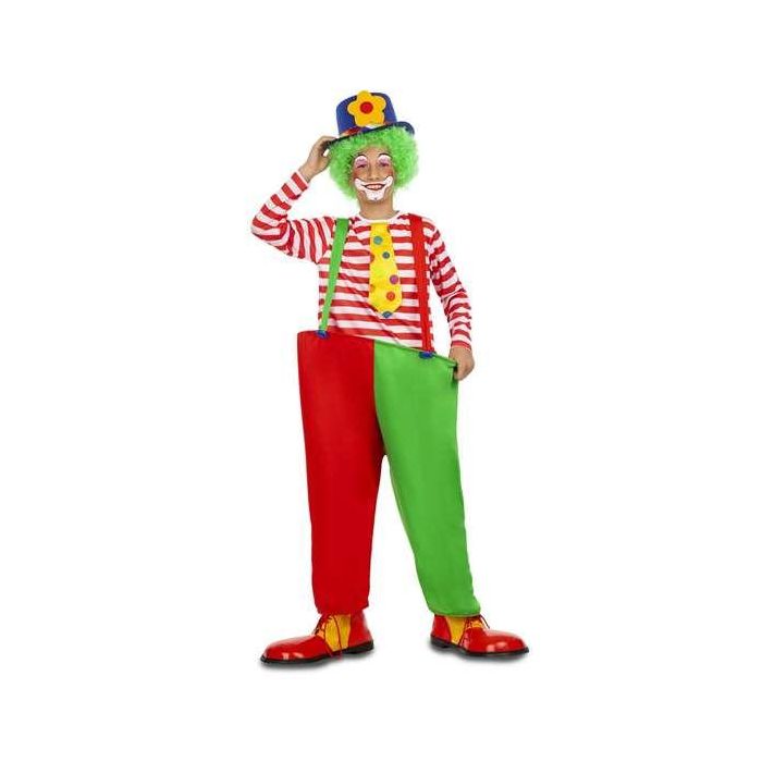 Disfraz payaso aro camiseta con corbata, pantalones con tirantes y aro talla 3-4 y Disfraz payaso aro camiseta con corbata, pantalones con tirantes y aro talla 3-4 y