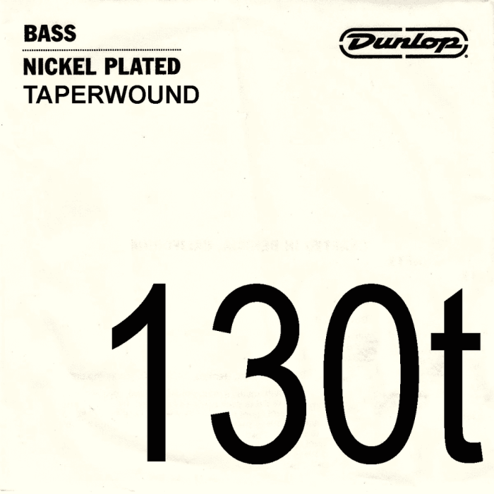 Cuerda Bajo Dunlop Nickel Entorchado (Tapered) .130 Cuerda Bajo Dunlop Nickel Entorchado (Tapered) .130