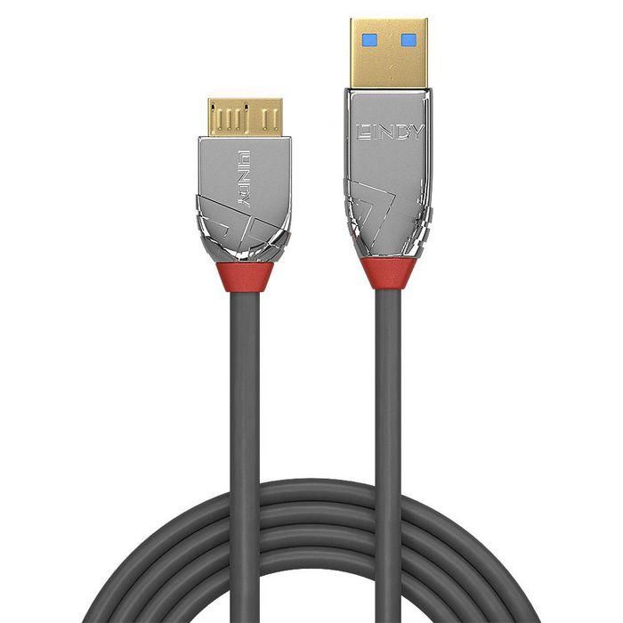 Lindy 3m USB 3.2 Type A to Micro-B Cable, 5Gbps, Cromo Line 1 Lindy 3m USB 3.2 Type A to Micro-B Cable, 5Gbps, Cromo Line 1