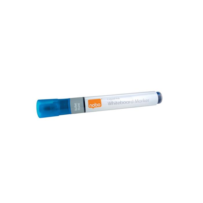 Rotulador Nobo Para Pizarra Blanca Tinta Liquida Punta Conica 3 mm Azul Caja De 10 Unidades 3