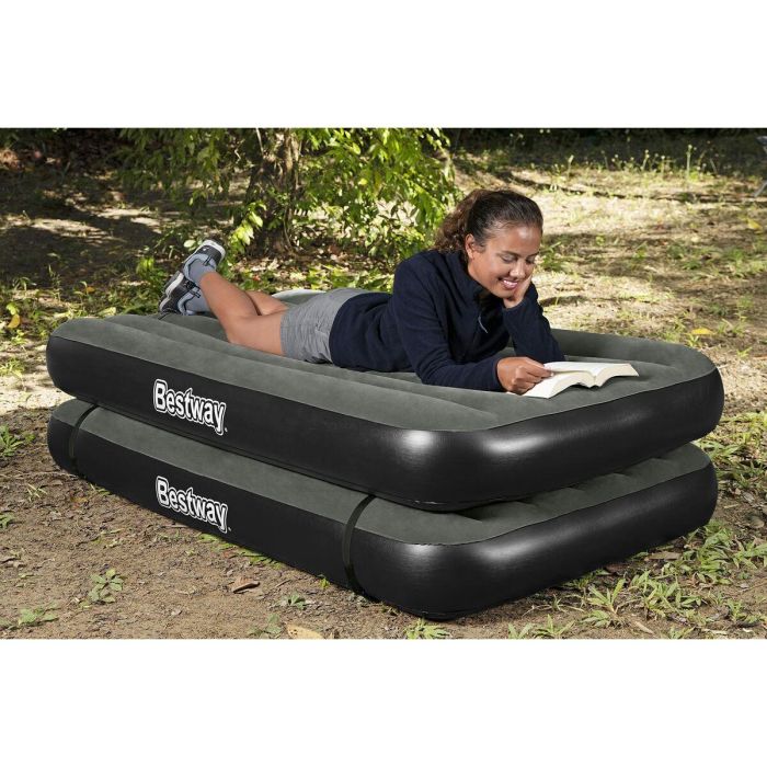 Bestway Airbed Tritech™ Connect and Rest™ Cama Hinchable 3 en 1 - Individual, Elevada o King Size - 188x99x25 cm - Soporta 150 kg 35 Bestway Airbed Tritech™ Connect and Rest™ Cama Hinchable 3 en 1 - Individual, Elevada o King Size - 188x99x25 cm - Soporta 150 kg 35