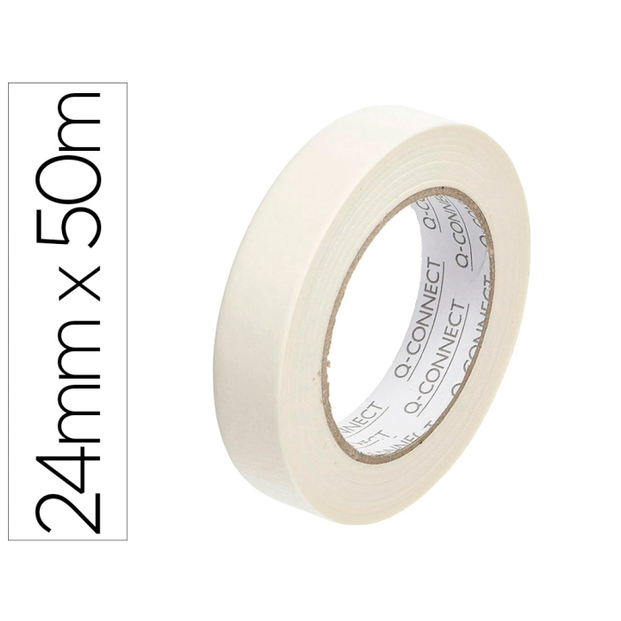 Q-connect Cinta Adhesiva para Pintar 50 mt x 24 mm 0 Q-connect Cinta Adhesiva para Pintar 50 mt x 24 mm 0