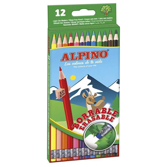 Alpino Lápices De Colores Borrables 177 mm C-Surtidos Estuche 12 Ud Alpino Lápices De Colores Borrables 177 mm C-Surtidos Estuche 12 Ud