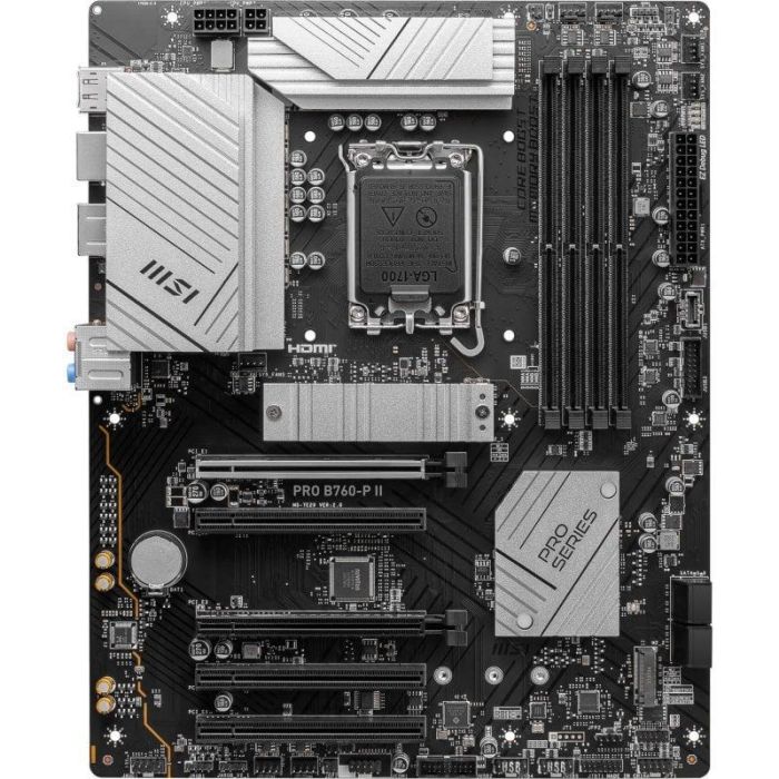 Msi Placa Base Pro B760-P, LGA 1700, Compatible con Intel Core 14ª/13ª/12ª Gen, DDR5, ATX 1 Msi Placa Base Pro B760-P, LGA 1700, Compatible con Intel Core 14ª/13ª/12ª Gen, DDR5, ATX 1