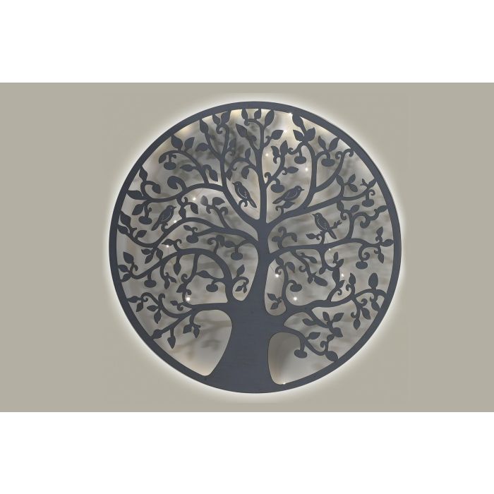 Decoracion Pared Shabby DKD Home Decor Blanco 2 x 60 x 60 cm (4 Unidades)