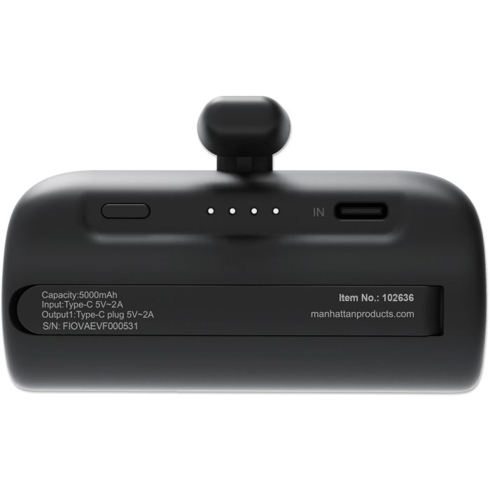 MANHATTAN Powerbank 5000 mAh USB Typ-C Stecker 10W schwarz 7 MANHATTAN Powerbank 5000 mAh USB Typ-C Stecker 10W schwarz 7