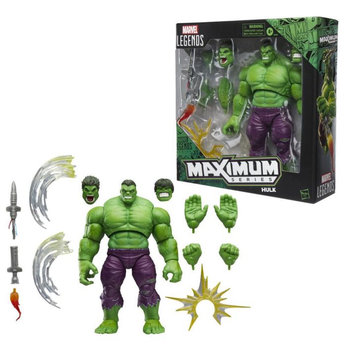 HASBRO Figura Marvel Legends Hulk Maximum Articulada 21cm con 11 Accesorios y Cabezas Alternativas 0 HASBRO Figura Marvel Legends Hulk Maximum Articulada 21cm con 11 Accesorios y Cabezas Alternativas 0