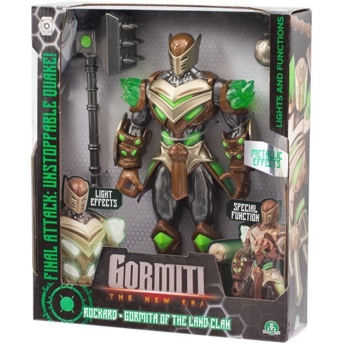 Figura articulada - GORMITI - Gormiti con ataque ligero Tierra - Rockard - 27 cm - a partir de 4 años - GRV074 Figura articulada - GORMITI - Gormiti con ataque ligero Tierra - Rockard - 27 cm - a partir de 4 años - GRV074