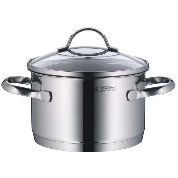 WMF Provence Plus - Set de Ollas y Cacerolas: Olla Baja 2.5L, Ollas Altas 1.9L, 3.3L, 5.7L y Cazo 1.7L, Plata 5