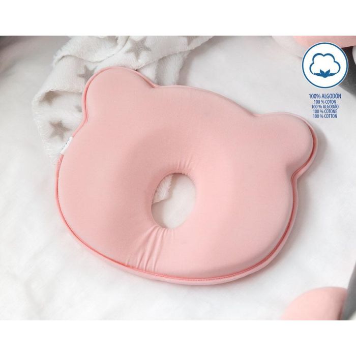 KioKids Almohada Ergonómica para Bebés Rosa Anti Plagiocefalia +0 Meses con Cavidad Central Algodón 100% 0 KioKids Almohada Ergonómica para Bebés Rosa Anti Plagiocefalia +0 Meses con Cavidad Central Algodón 100% 0