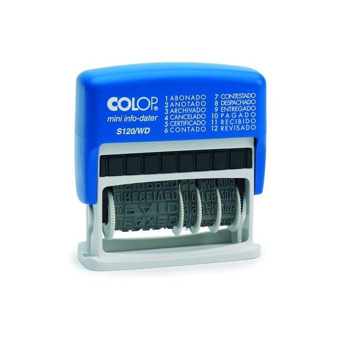 Colop Fechador Mini Modelo S120-Wd Azul