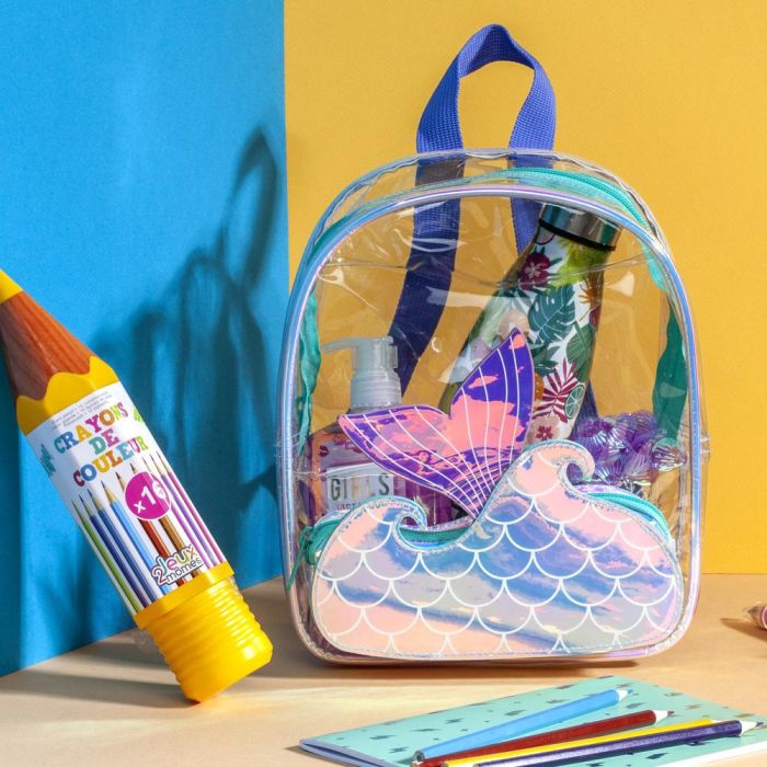 The Concept Factory Mochila Infantil Sirena Transparente PVC 3