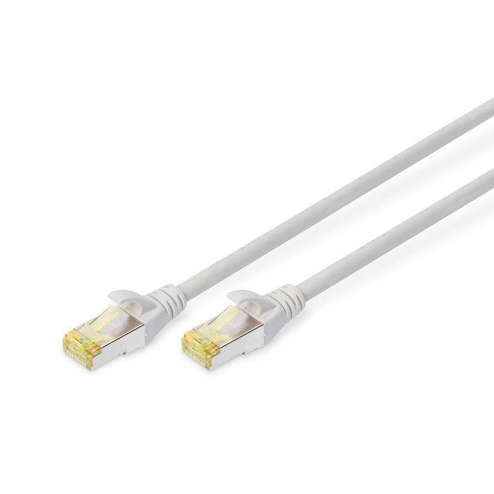 Digitus Cable de Red Patch Cord CAT 6A S-FTP 500 MHz Cobre (Cu) LSZH AWG 26/7, 2 Metros Gris. PoE+ Ready, Baja Emisión Humos