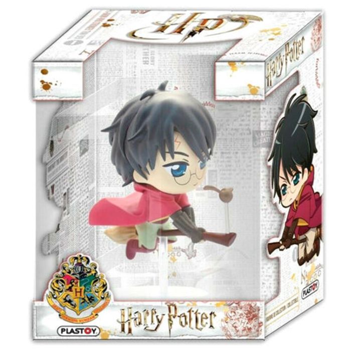 Plastoy Figura Harry Potter Persiguiendo la Snitch Dorada en Escoba 13.5 cm 1