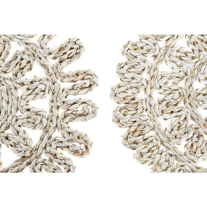 DKD Home Decor Individual Balines Natural Fibra Maíz y Poliéster 38 x 1 x 38 cm (4 Unidades) 1