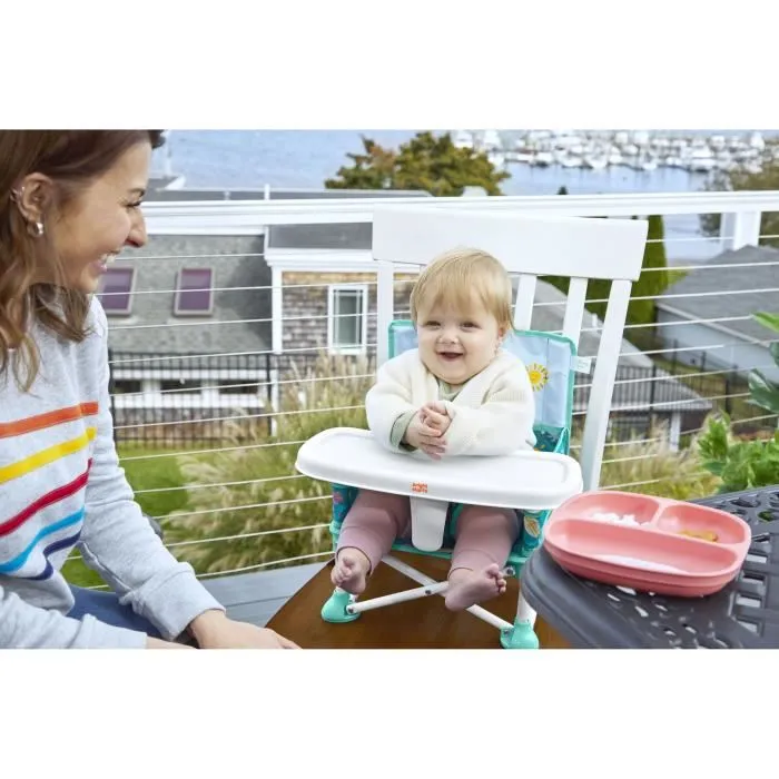 Bright Starts DISNEY BABY - STITCH Asiento elevador plegable, ligero y fácil de limpiar, BRI0074451175112, bolsa de transporte incluida