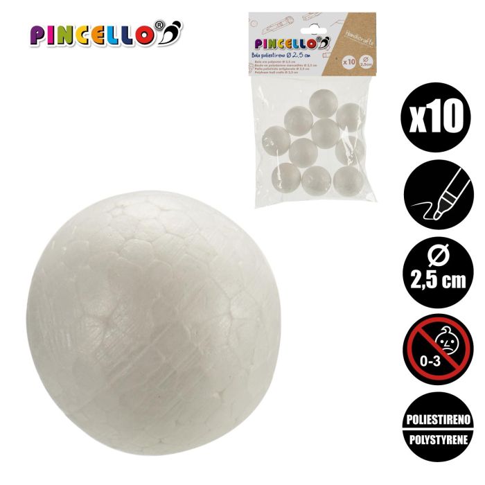 Juego 10 Bolas 2,5Cm Manualidades Poliestileno Pincello (48 Unidades) 3 Juego 10 Bolas 2,5Cm Manualidades Poliestileno Pincello (48 Unidades) 3