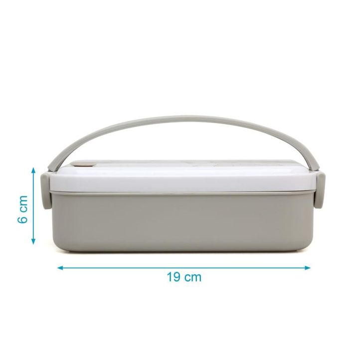 KioKids Caja Almuerzo Rectangular Acero Inoxidable Dolci Amici Elefante +4 meses Gris 550ml Hermética 4 KioKids Caja Almuerzo Rectangular Acero Inoxidable Dolci Amici Elefante +4 meses Gris 550ml Hermética 4