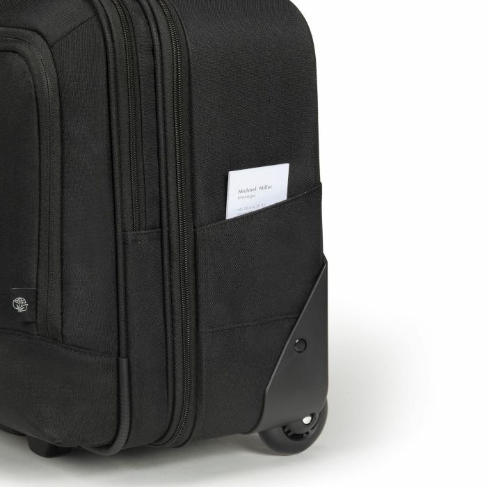 DICOTA D32043-RPET Laptop Roller Multi Eco BASE, Maletín con Ruedas para Portátiles 15-17.3", Poliéster Reciclado, Negro 8