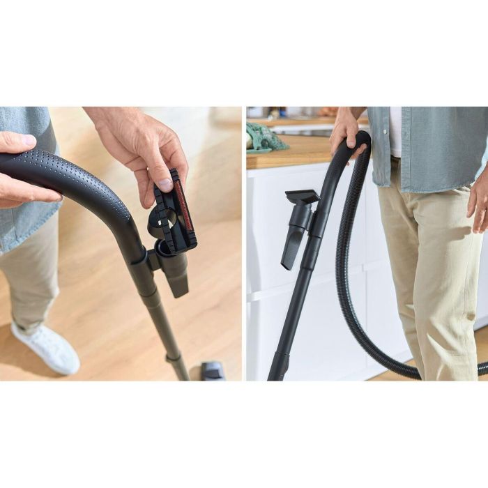Bosch BGB38RD2 Aspirador de Trineo con Bolsa Serie 4, 600W, Rojo Intenso, Filtro PureAir Lavable, 10 Años Garantía Motor 5