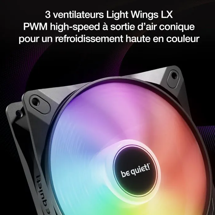 be quiet! PURE LOOP 3 LX Refrigeración Líquida AIO para CPU 120mm Negro - 3 Ventiladores PWM, LED Multi, Compatible con AM5 & LGA 1851, 1700, 1200, AM4