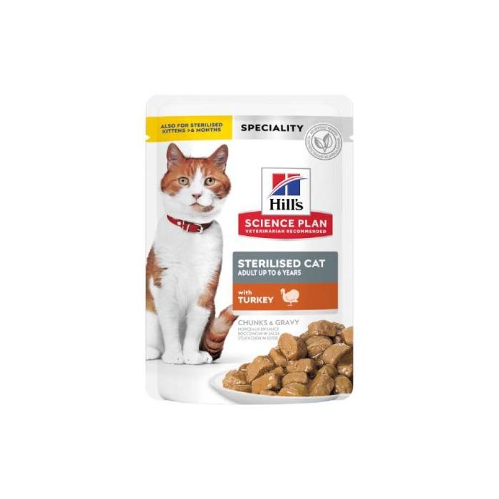 Hill's Feline Sterilised Pavo 12 Bolsitas X 85 gr