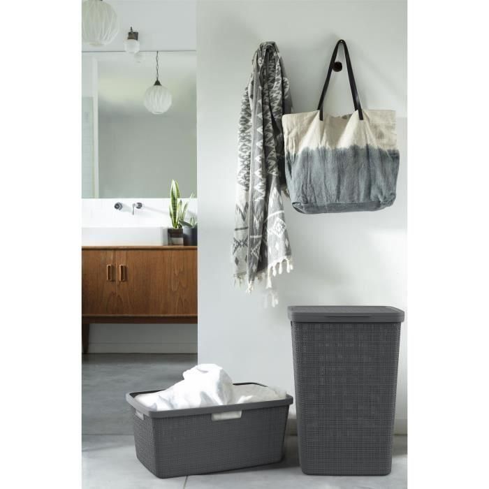 Baúl de ropa - CURVER - Yute 58L - 70% Plástico Reciclado - 34x43x60 cm - Contemporáneo 4 Baúl de ropa - CURVER - Yute 58L - 70% Plástico Reciclado - 34x43x60 cm - Contemporáneo 4