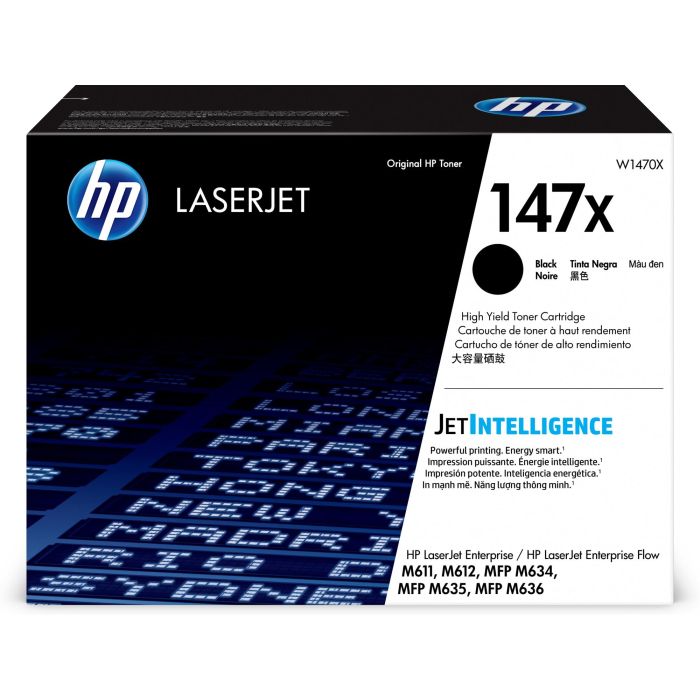 HP LaserJet Cartucho de tóner Original 147X negro de alta capacidad HP LaserJet Cartucho de tóner Original 147X negro de alta capacidad