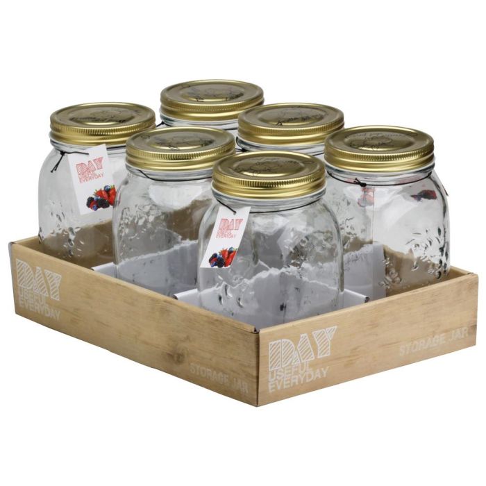 Day Bote 1 L con Tapa Metálica y Dibujos en Relieve, Diámetro 10 cm, Altura 16,5 cm 3