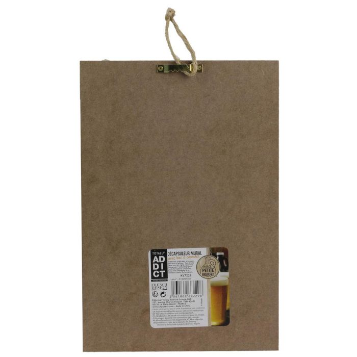 Totally Addict Abrebotellas Pared Bistrot con Caja Contadora de Chapas 17,5x7x26,5 cm 1