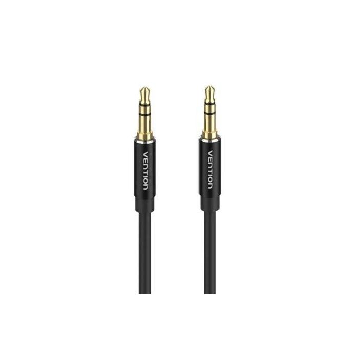 Vention BAXBD Cable Estéreo Jack 3.5mm Macho a Macho 50cm Negro - Conectores Chapados en Oro, Carcasa Aleación
