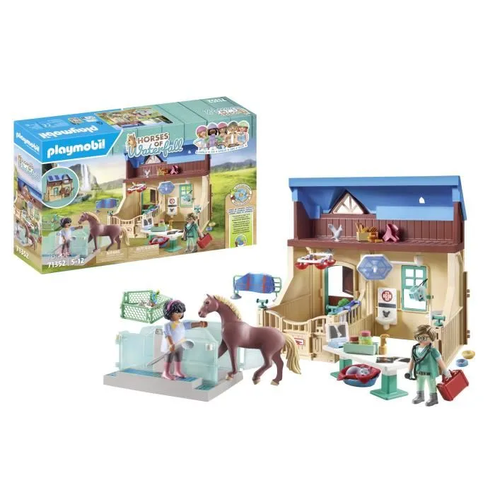 Playmobil 71352 Centro Veterinario y Terapia Caballos de Cascada para Niños a partir de 5 Años 5
