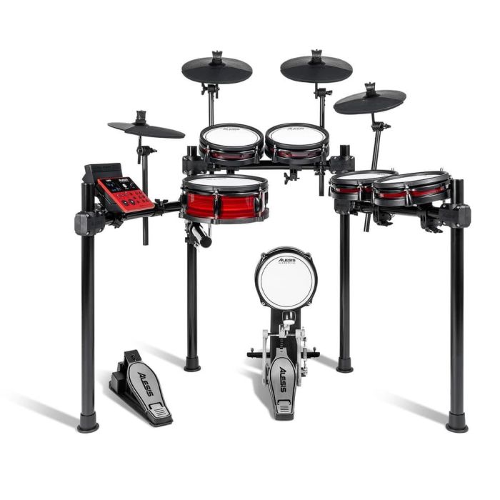 Alesis Nitro Pro Xl Kit Batería Electrónica con Pads de Malla, Módulo con 36 Kits y 500 Sonidos, Bluetooth, Incluye Cables, Baquetas y Software Gratuito
