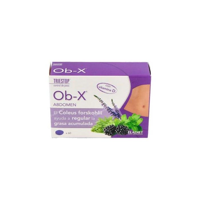 ELADIET Triestop Ob-X Abdomen 60 Comprimidos, con extractos de melisa, mora y artemisa