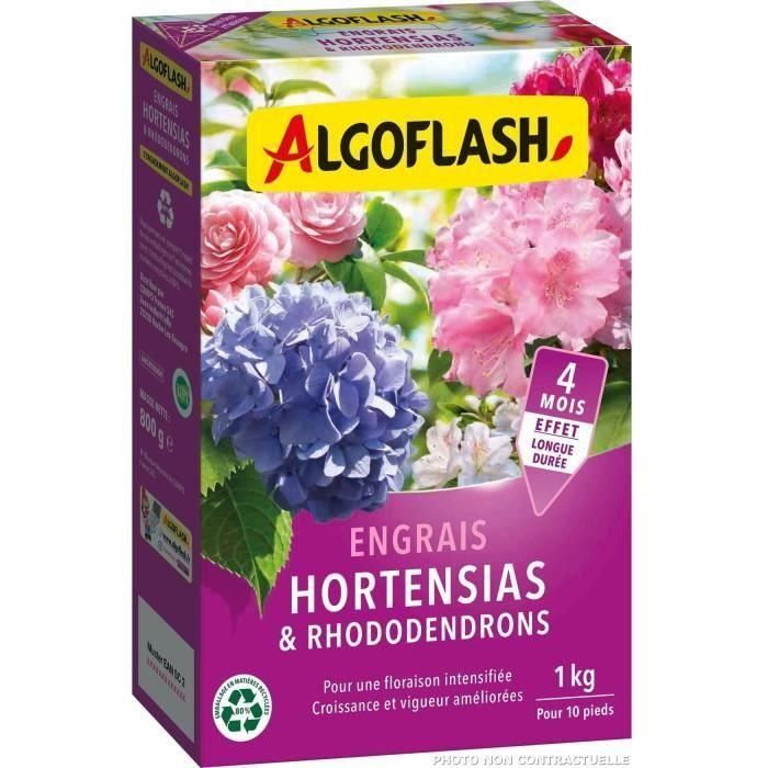 Hortensias y rododendros Fertilizantes - Algoflash Naturasol - 1 kg 1 Hortensias y rododendros Fertilizantes - Algoflash Naturasol - 1 kg 1