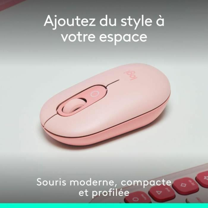 Logitech Ratón Pop Mouse Inalámbrico Rosa LOG5099206126404 5