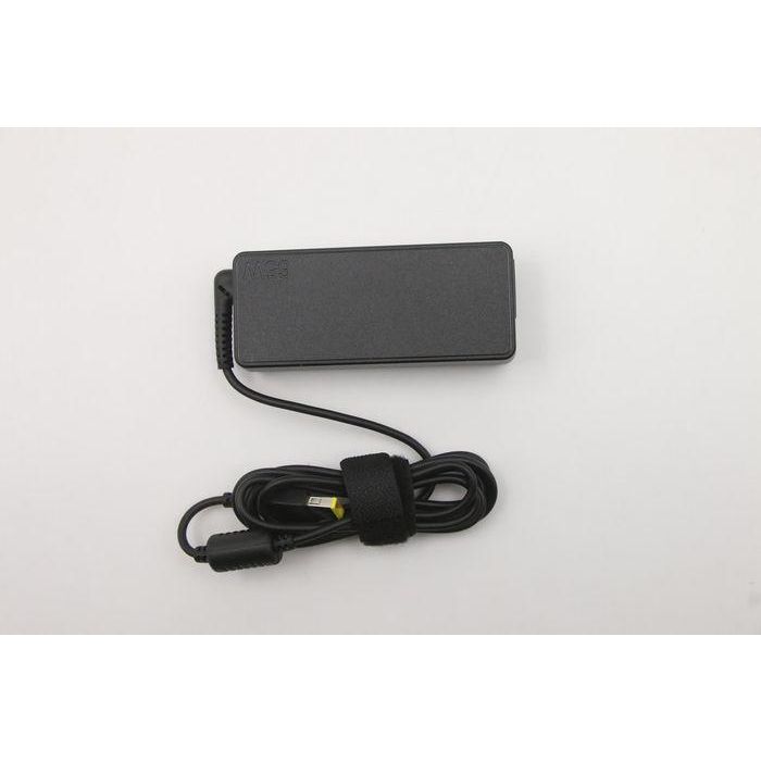 Lenovo 65W AC adapter with slim tip connector, 100-240V input, rectangular design, 89% efficiency, compatible with Lenovo devices. 1 Lenovo 65W AC adapter with slim tip connector, 100-240V input, rectangular design, 89% efficiency, compatible with Lenovo devices. 1