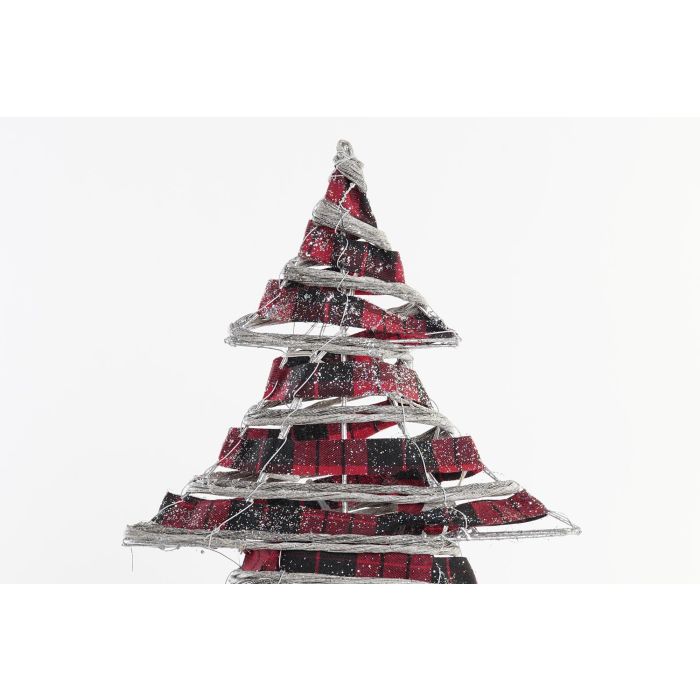 DKD Home Decor Árbol de Navidad Alpina LED Ratán Natural y Rojo, 60 cm Alto. Funciona con 3 Pilas AA. Ideal Decoración Hogar 2 DKD Home Decor Árbol de Navidad Alpina LED Ratán Natural y Rojo, 60 cm Alto. Funciona con 3 Pilas AA. Ideal Decoración Hogar 2