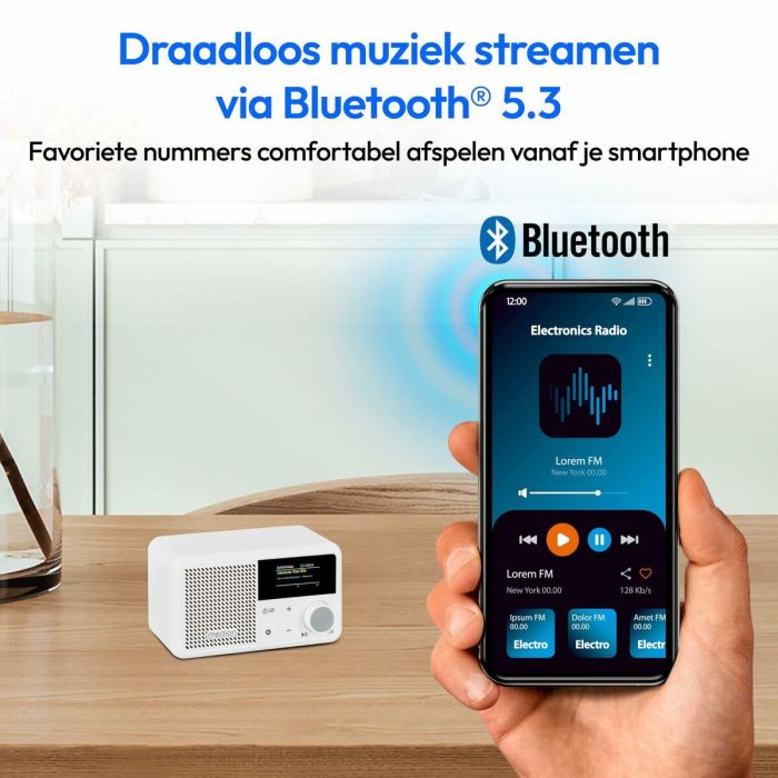 Medion AAAQH12607 Mini Radio DAB/FM Mono 2W RMS Blanco 6