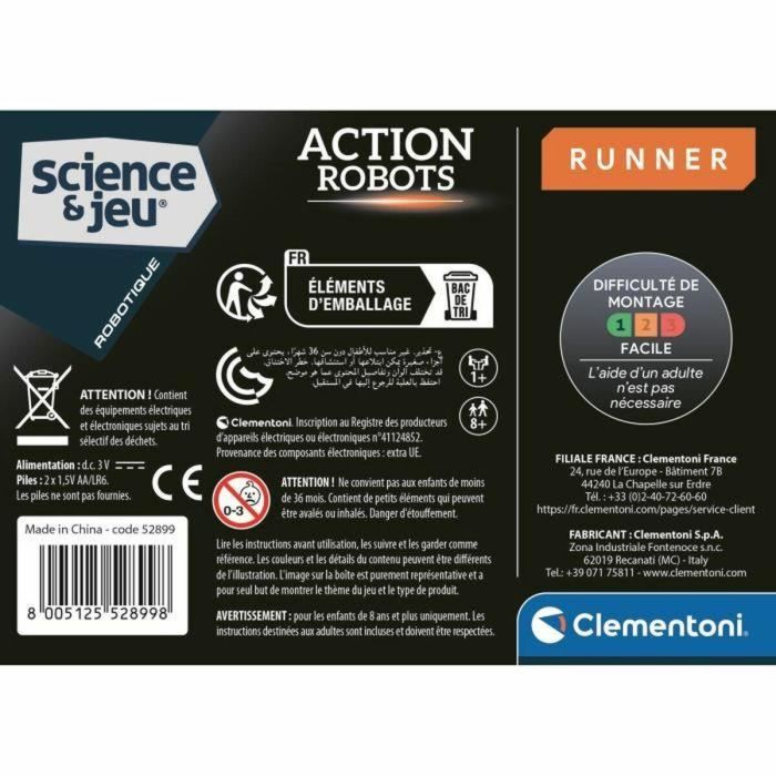 Clementoni CLE8005125528998 Robot de Acción Corredor 1 Clementoni CLE8005125528998 Robot de Acción Corredor 1
