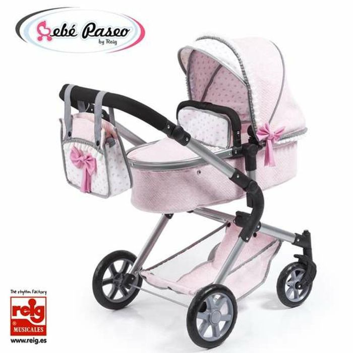 Coche muñecas combi rosa 82x38.5x79cm 1 Coche muñecas combi rosa 82x38.5x79cm 1